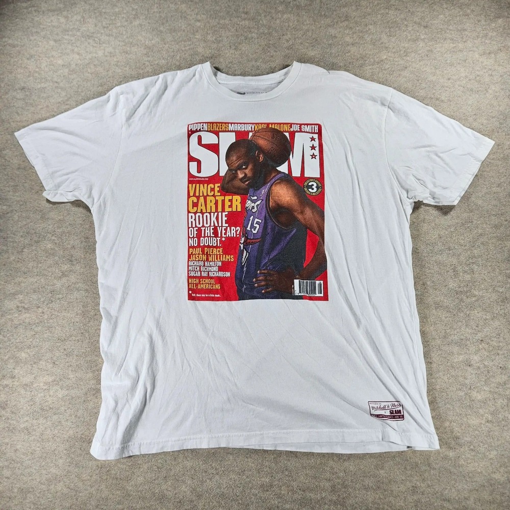 Mitchell & Ness x SLAM Vince Carter Cover T Shirt Mens XXL White Raptors NBA